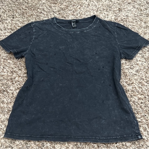 Blue & Charcoal Black Distressed Tee Bundle - Picture 6 of 9